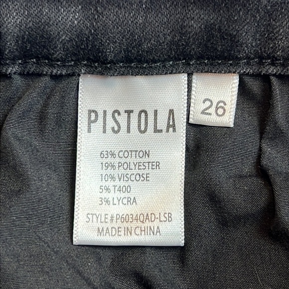 PISTOLA 
Audrey Mid Rose Skinny Stretch Jean Lisbon Grey/Black 26 New - Picture 6 of 9